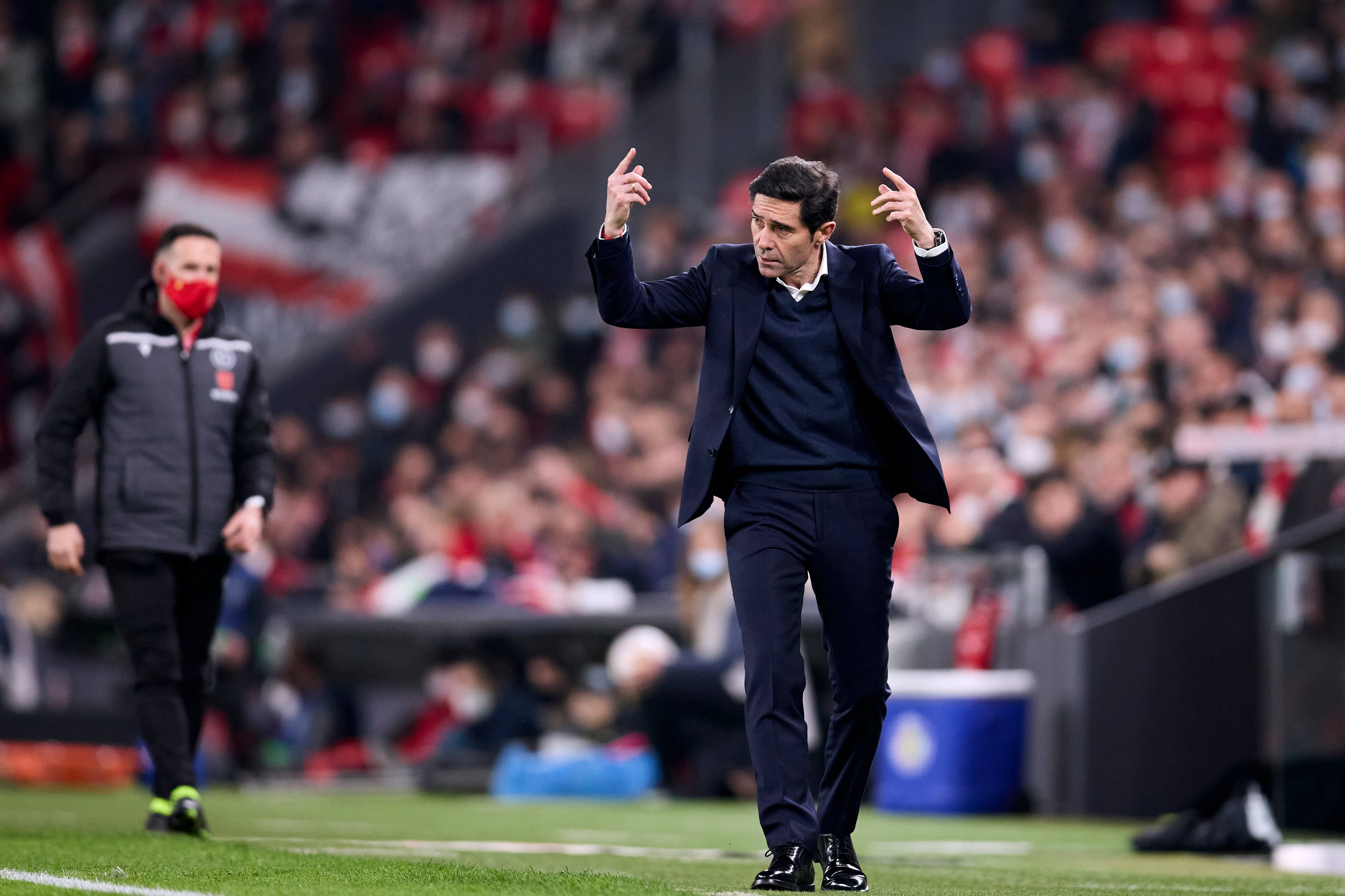 Marcelino García Toral, durante el partido ante el Getafe