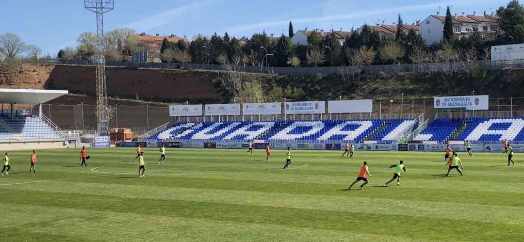 Entrenamiento del Dépor en el Pedro Escartín