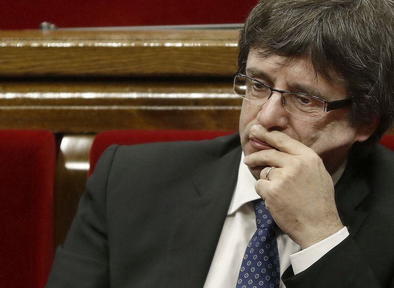 El Constitucional anula definitivamente los acuerdos alcanzados por el parlamento catalán en octubre, que básicamente son la hoja de ruta del independentismo. En la foto, el presidente de la Generalitat de Cataluña, Carles Puigdemont