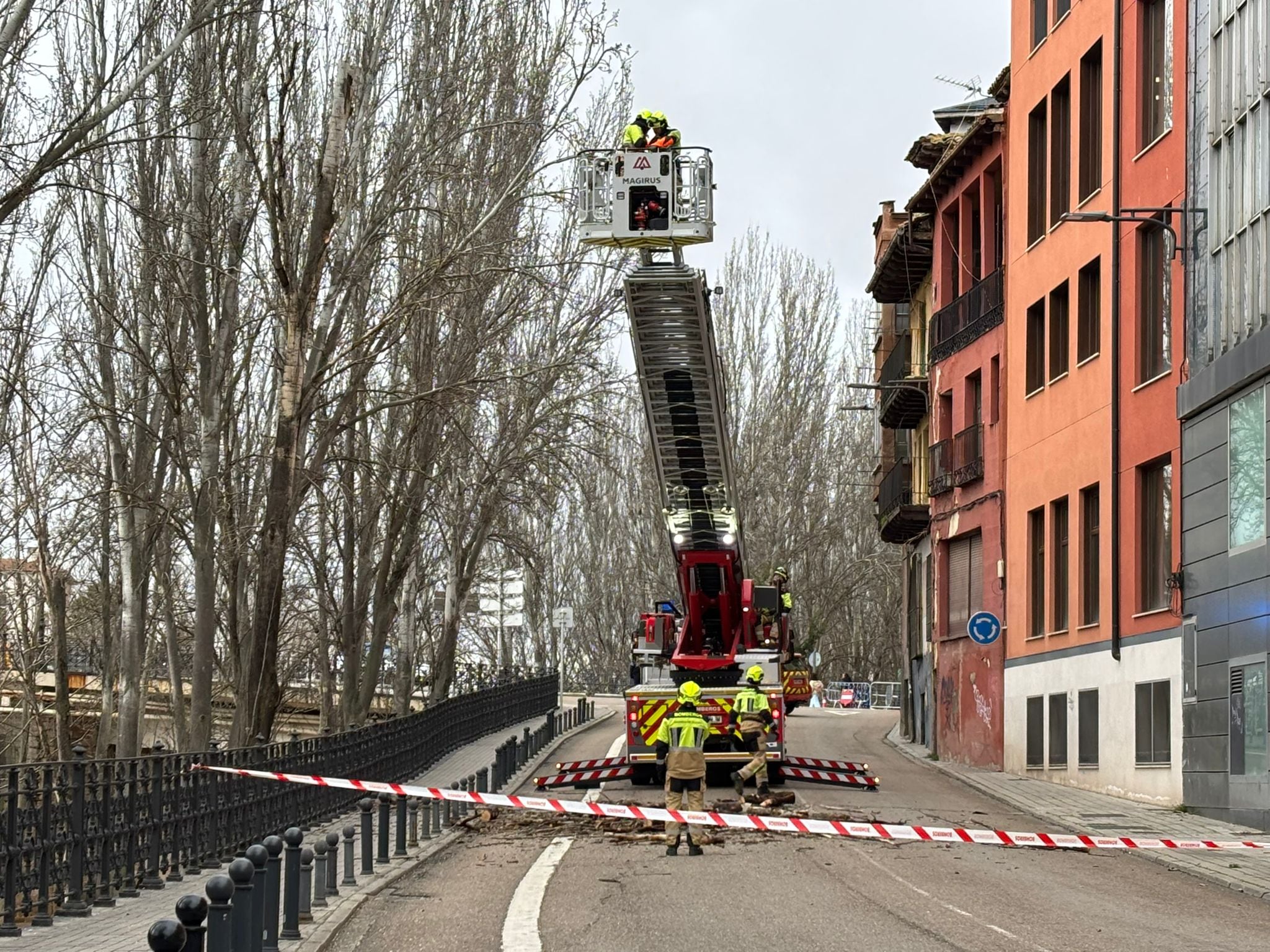 Intervención de los Bomberos de Aranda