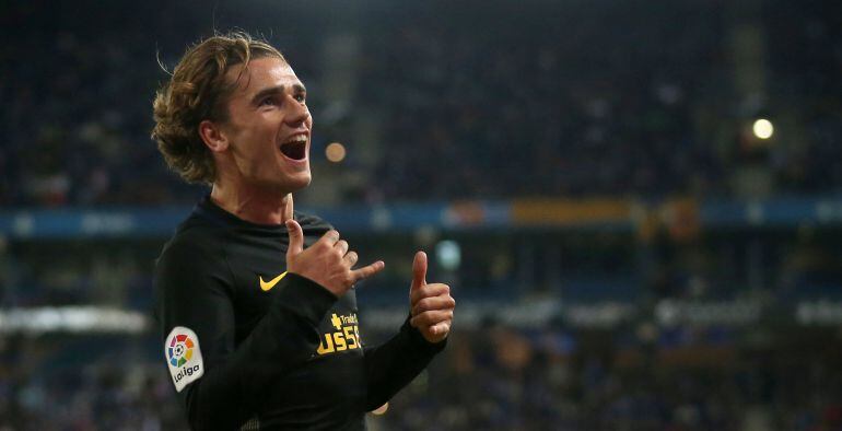 Griezmann celebra el gol ante el Espanyol