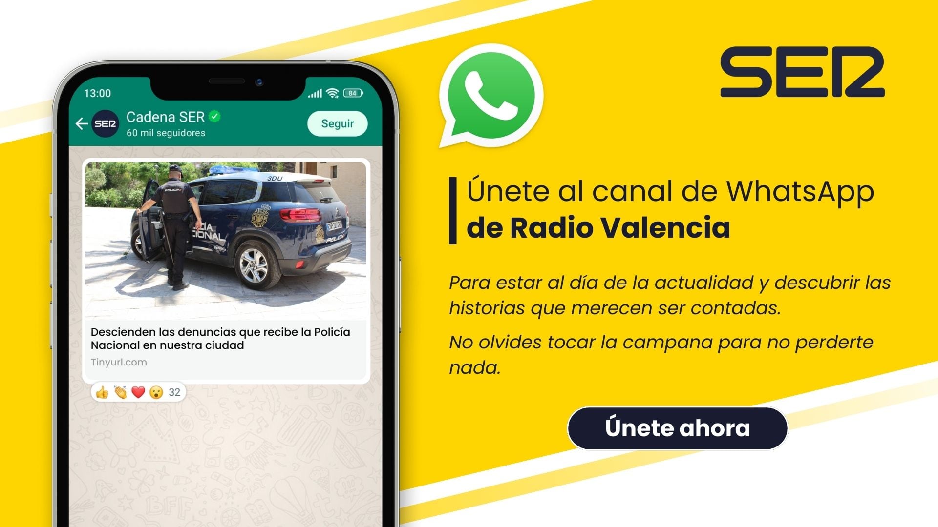 Canal de Whatsapp de Radio Valencia