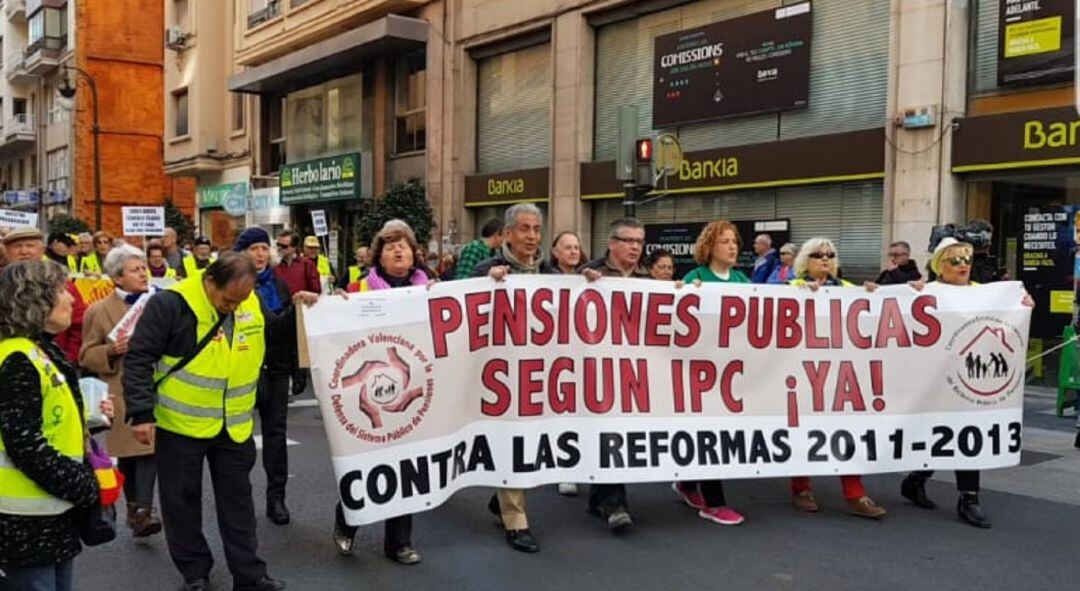 Manifestación de los pensionistas