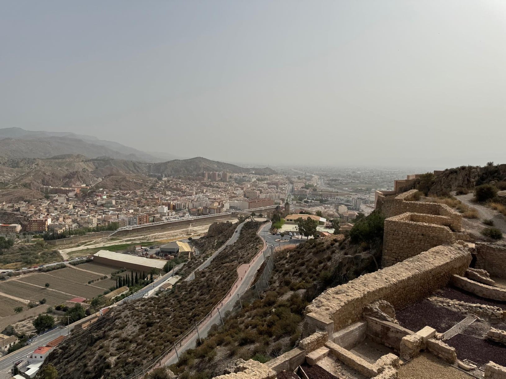 Posible incremento de los niveles de partículas PM10 en Lorca debido a la entrada de una masa de aire africano