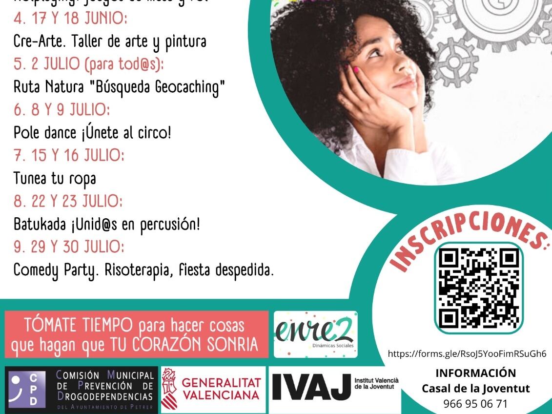 Las inscripciones se pueden hacer mediante el QR del cartel