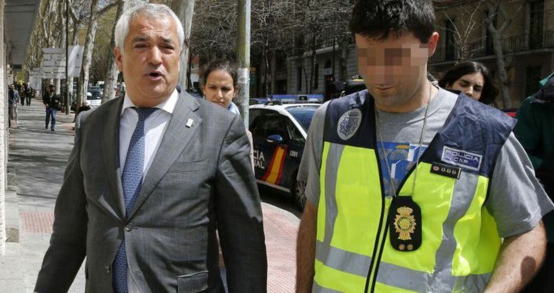 Pineda durante su detención en la operación Nelson en abril de 2016