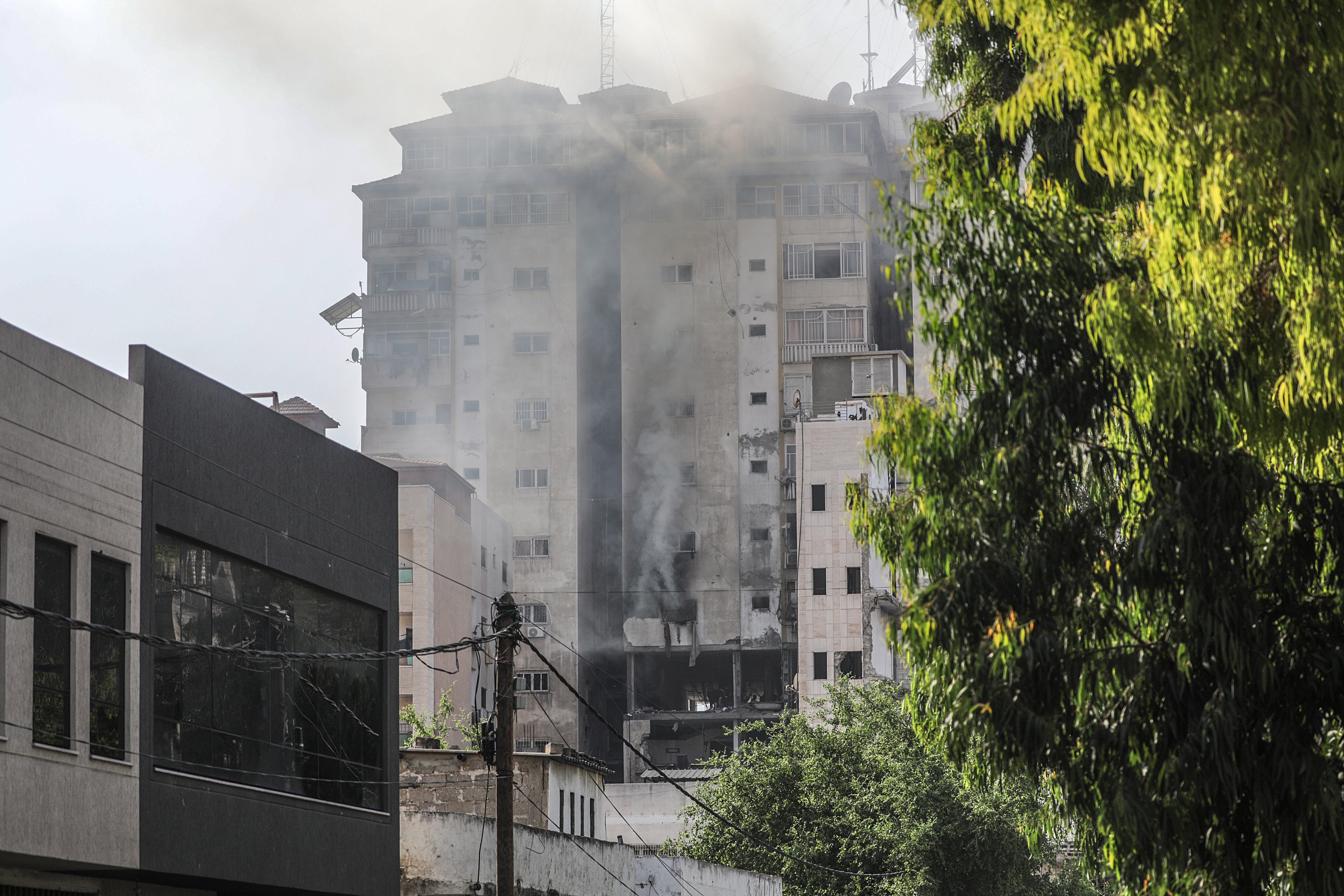 Uno de los edificios afectados por el ataque en Gaza.