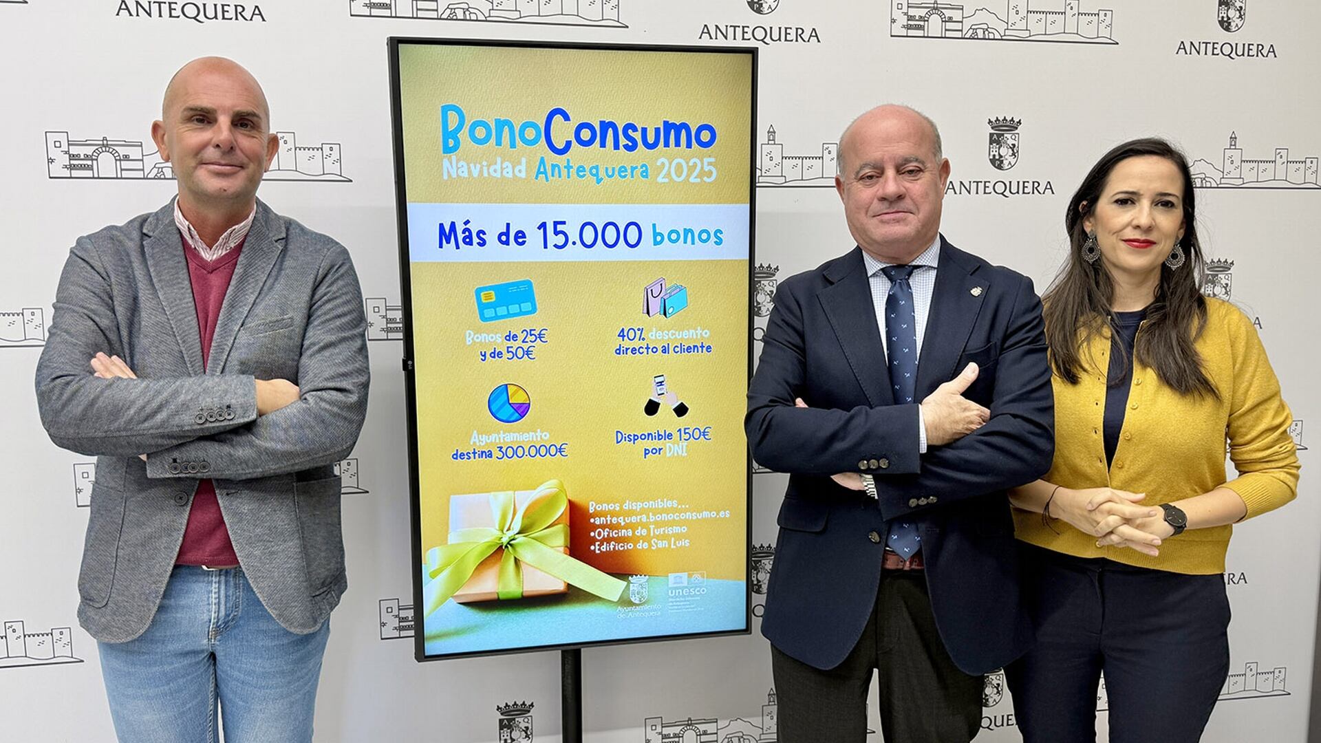 Presentación de la campaña del "Bono Consumo" de Antequera
