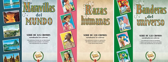 Las reediciones serán &#039;Banderas del universo&#039;, &#039;Razas humanas&#039; y &#039;Maravillas del mundo&#039;