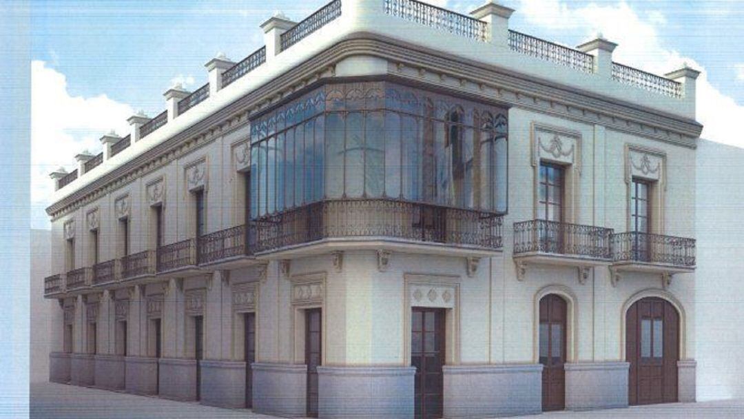 Boceto de la rehabilitación del emblemático edificio del centro de Algeciras