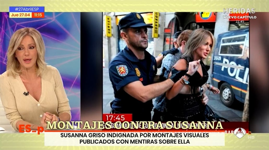 Susanna Griso ha hablado en su programa sobre los montajes con su imagen