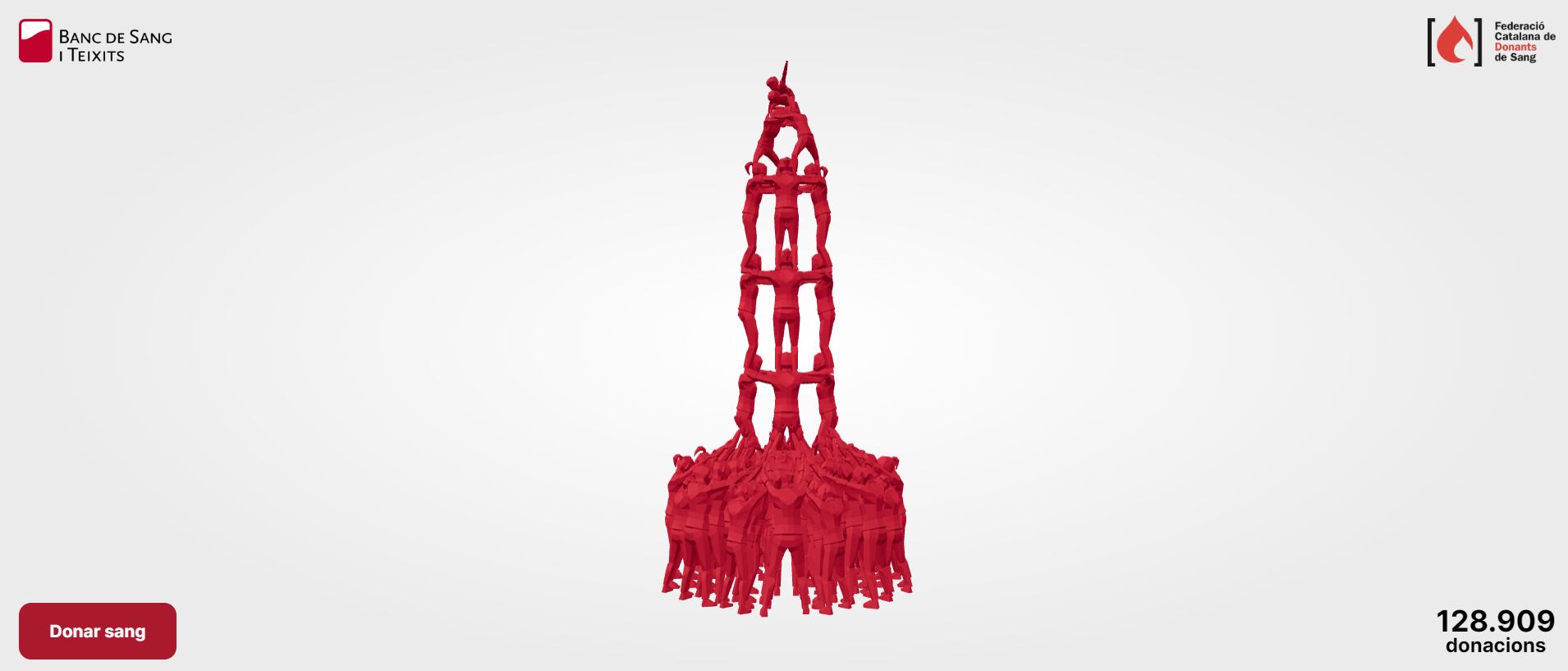 Castell creat en Realitat Augmentada, per la Marató de Donants de Sang a Catalunya