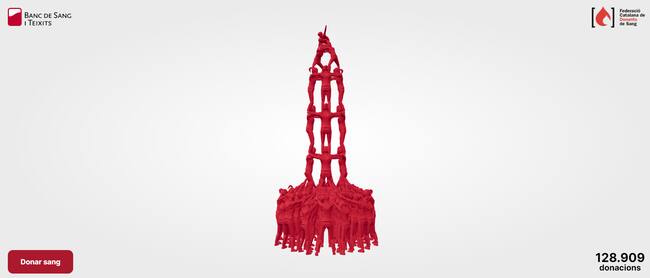 Castell creat en Realitat Augmentada, per la Marató de Donants de Sang a Catalunya