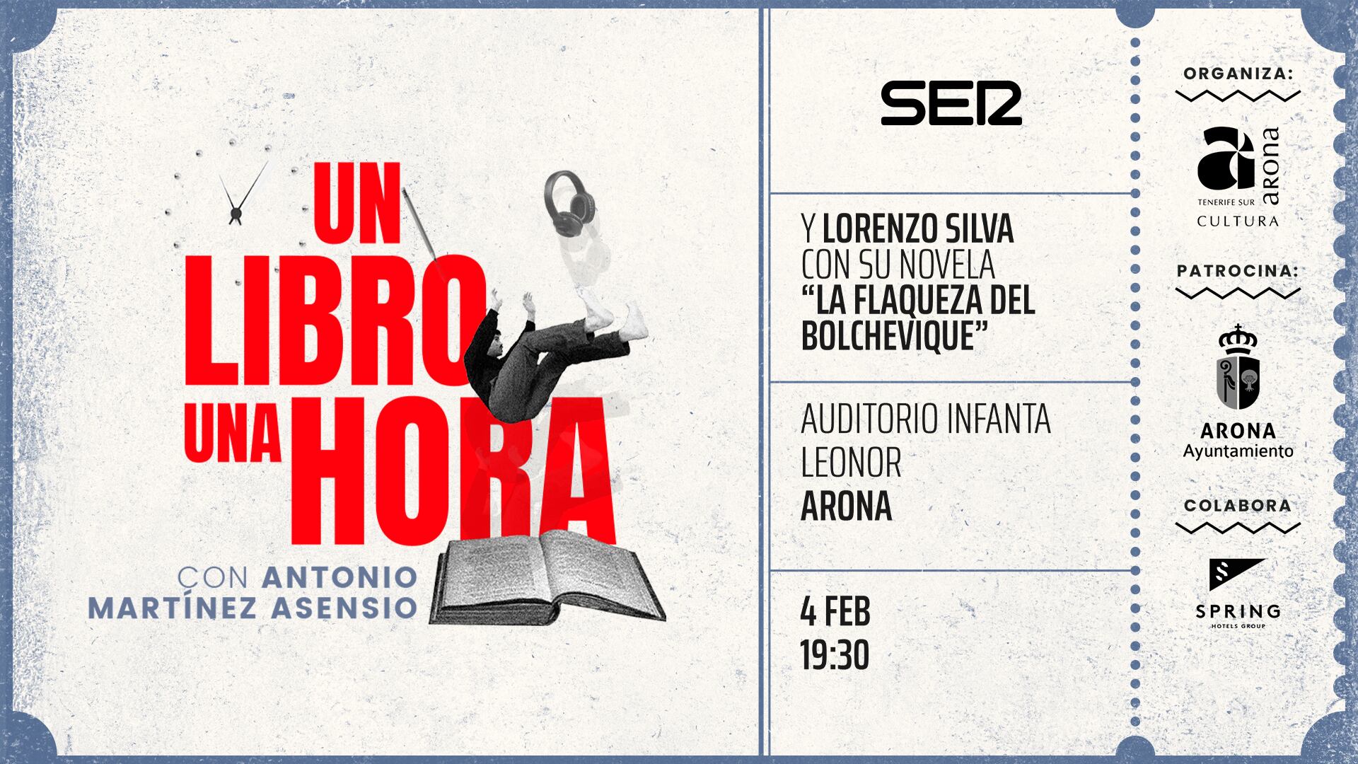 Un libro, una hora, desde Arona, en Tenerife