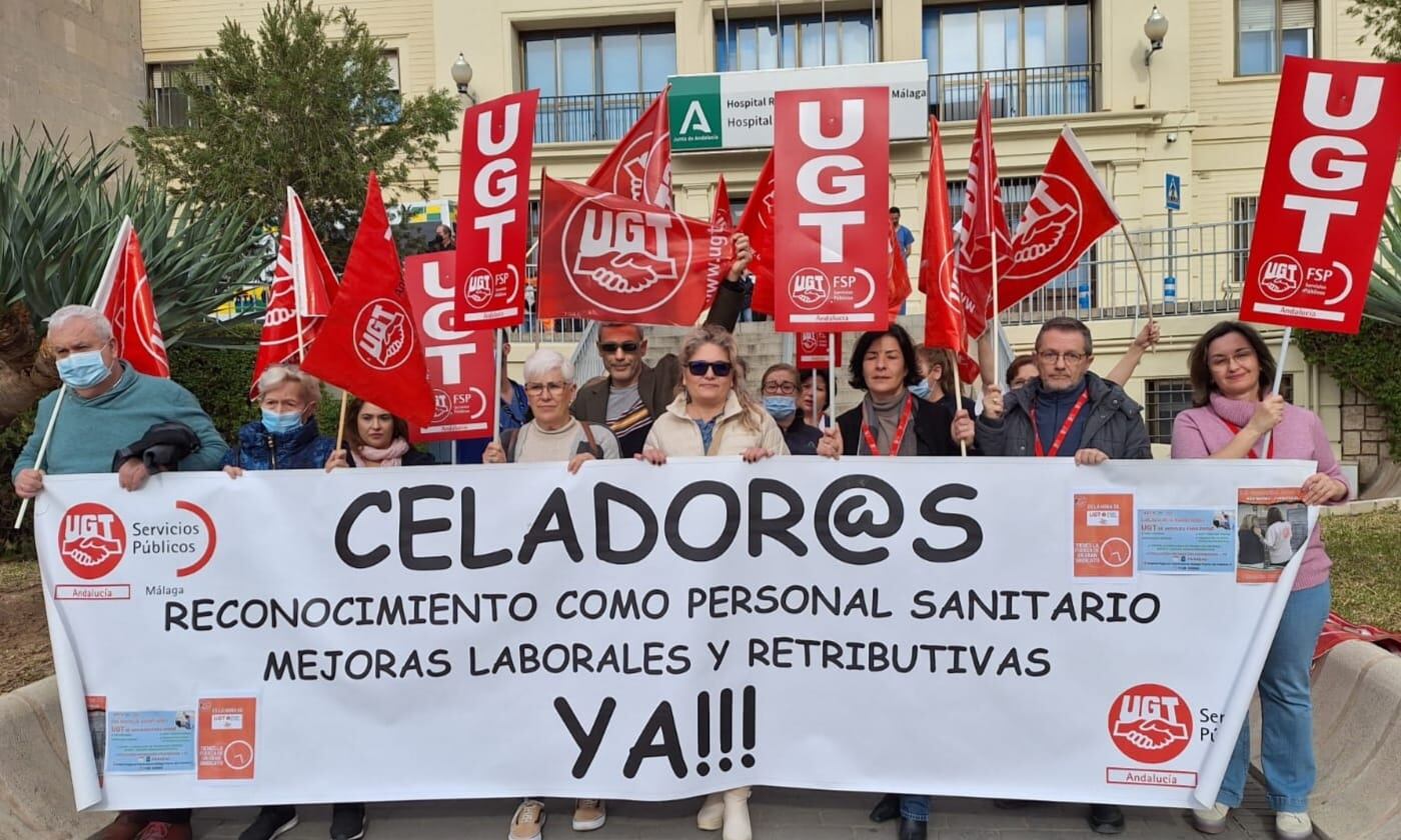 Protesta que se ha llevado a cabo este jueves en Málaga