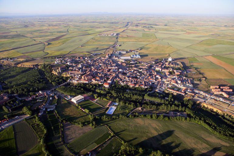 Foto aérea de Carrión de los Condes (Palencia).