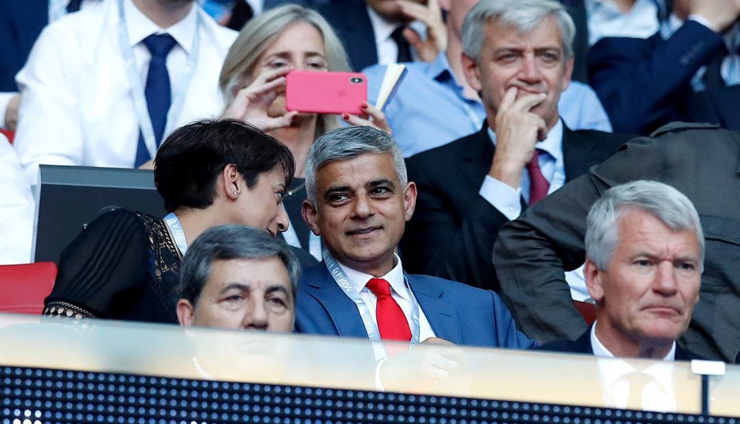 El alcalde de Londres, Sadiq Khan, acude al partido de final de la Champions.