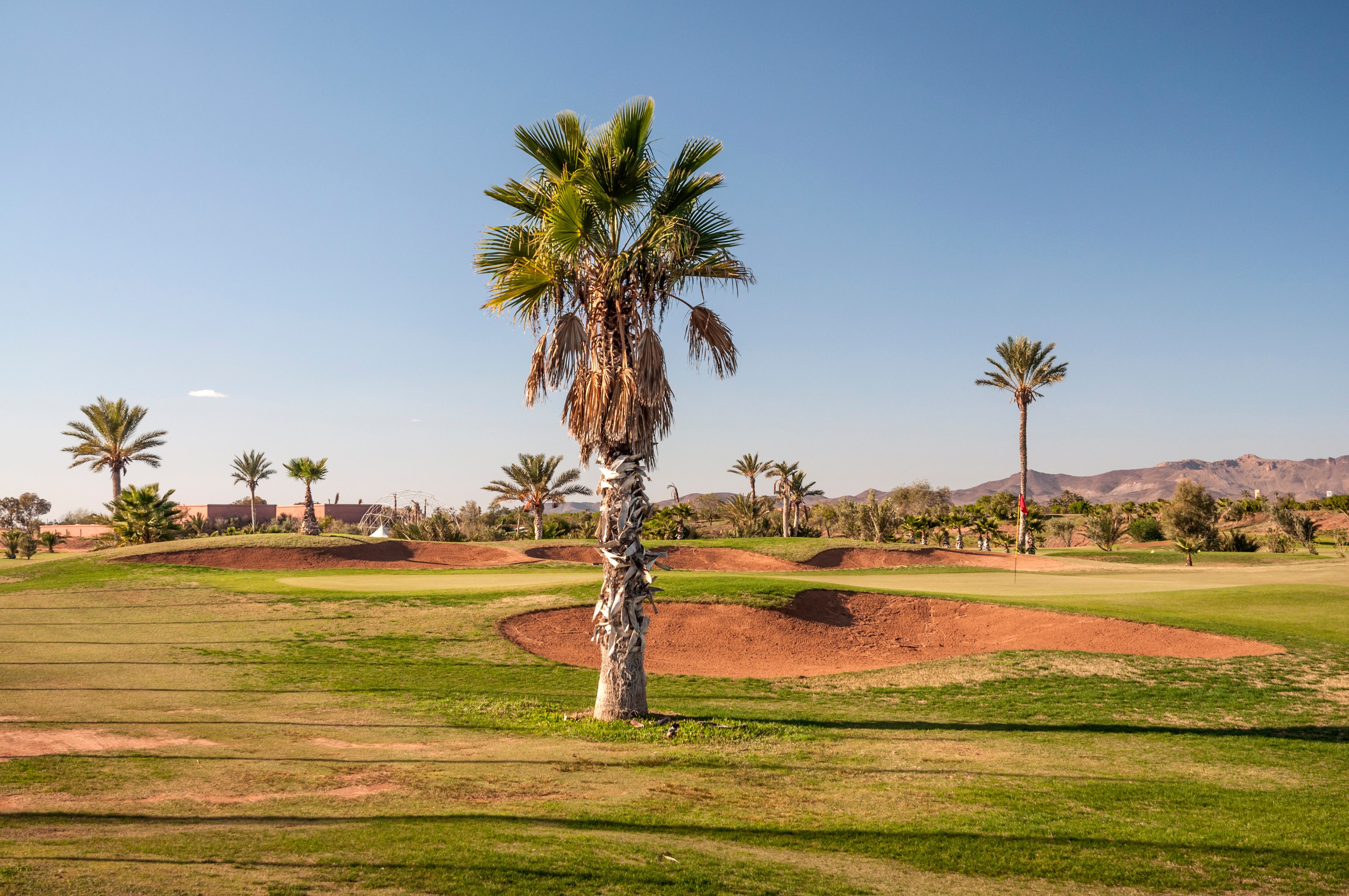 Campo de golf en Marrakech (Marruecos)