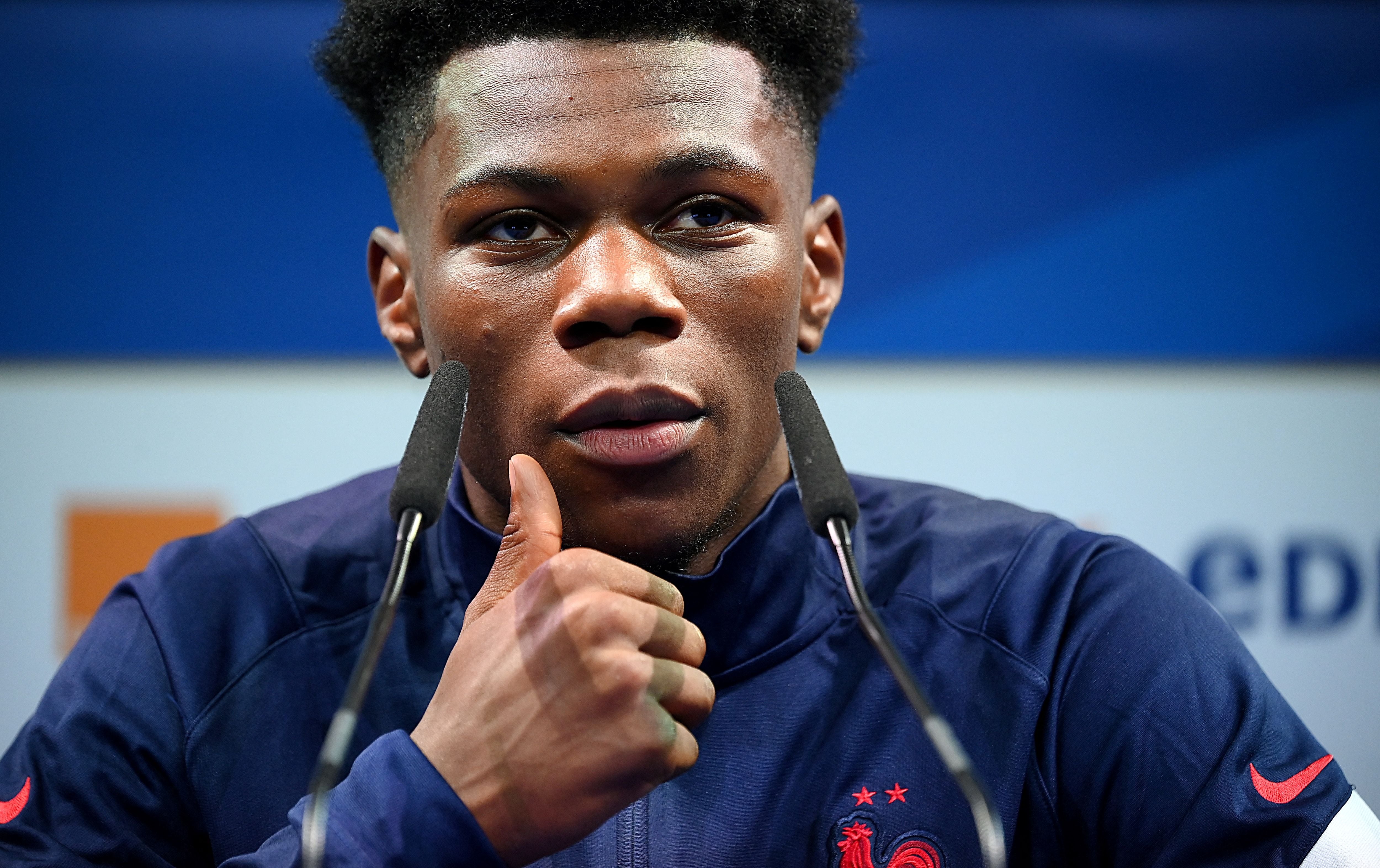 Tchouaméni, durante una rueda de prensa con la selección francesa.