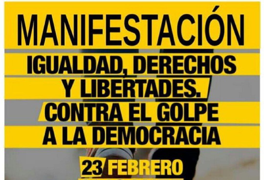 Cartel de la manifestación convocada por Caminant