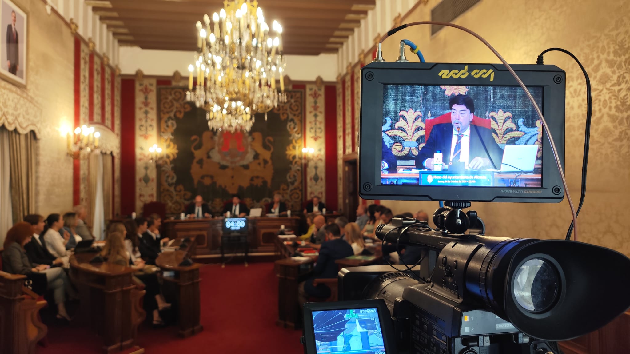 Momento en el que interviene el alcalde Barcala en el debate sobre el estado de la ciudad