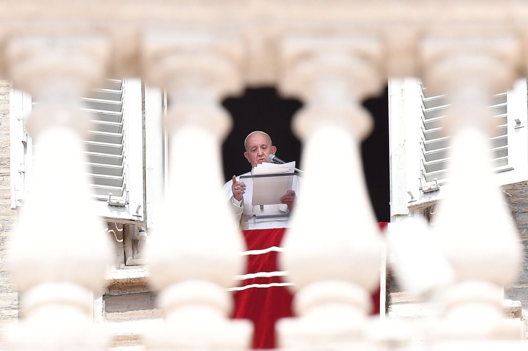 El papa Francisco durante la misa del Angelus