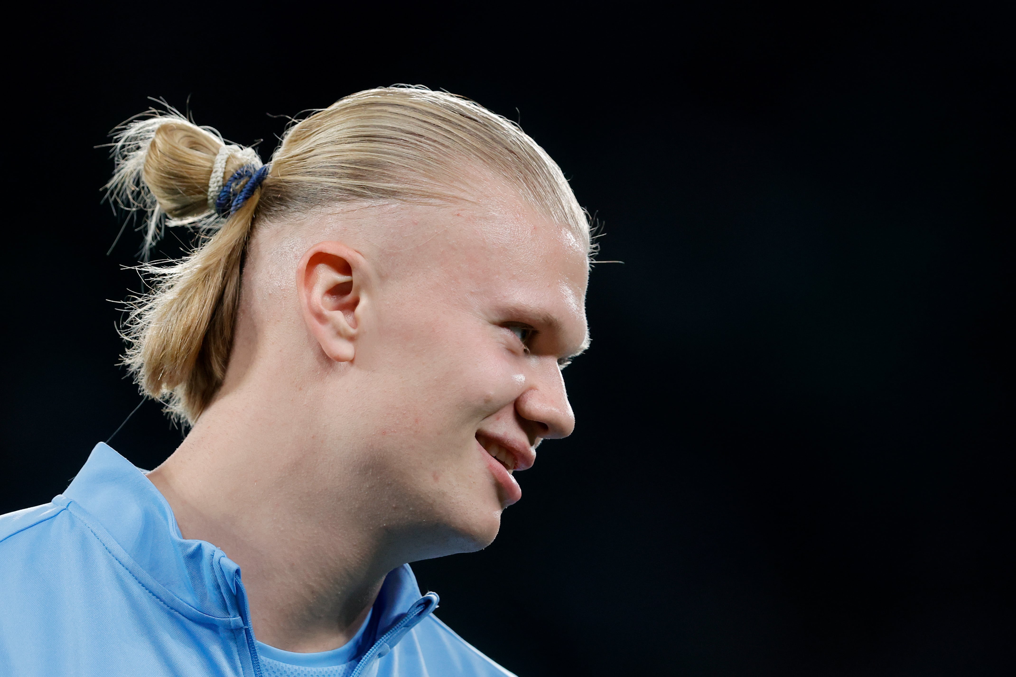 Erling Haaland, durante el partido de Champions League entre Sporting CP y Manchester City