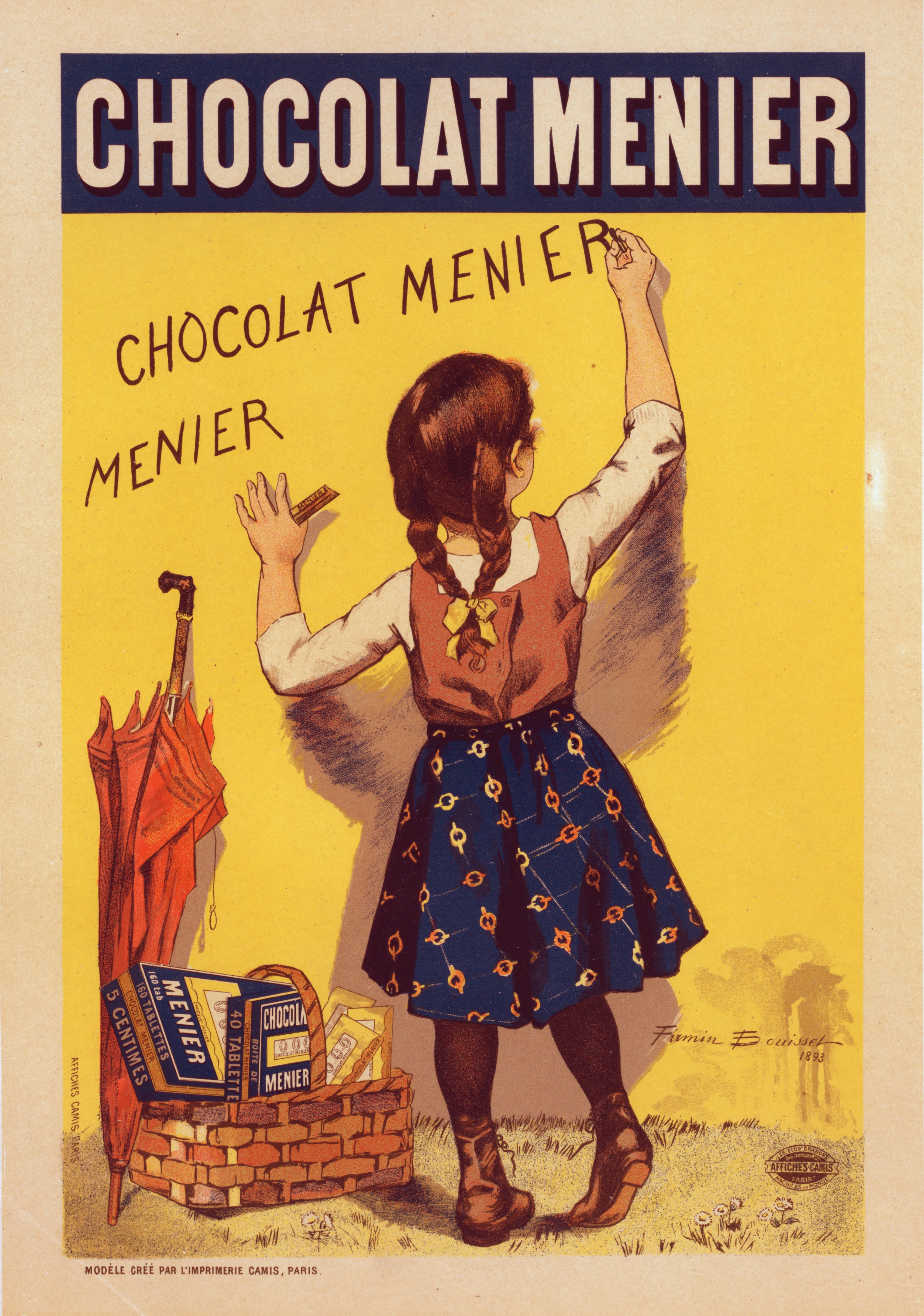 Cartel publicitario de la chocolatera francesa Menier, 1896