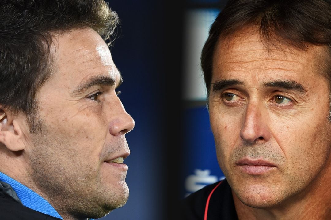 Lopetegui y Rubi, técnicos de Sevilla y Betis.