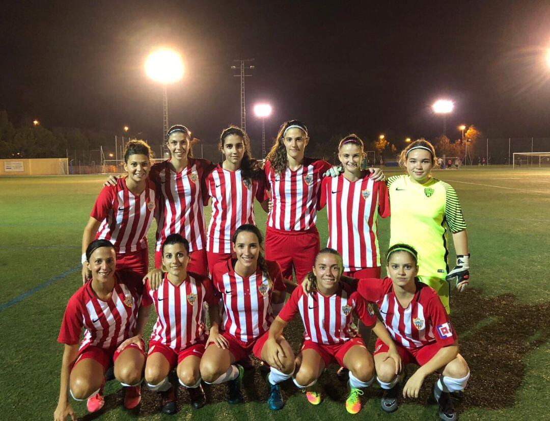 Once del Almería Femenino en Lorca.
