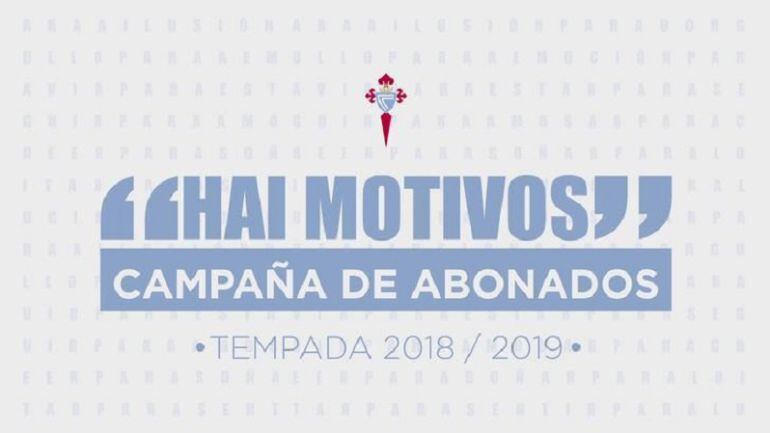 Lema de la campaña de abonados del Celta para la temporada 2018-2019