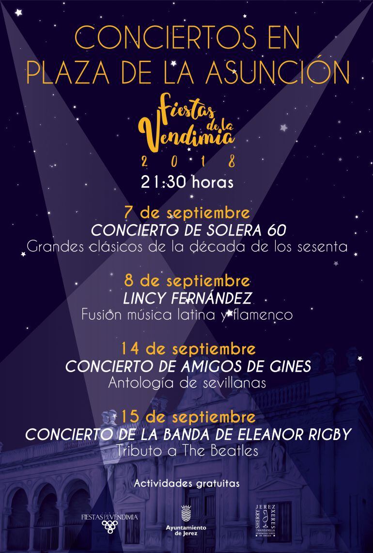 Cartel de los conciertos en la plaza de la Asunción 