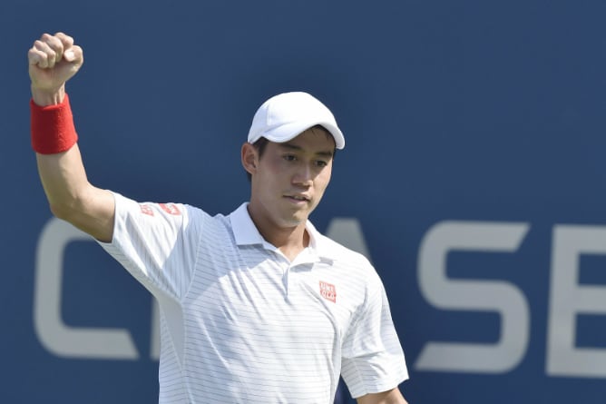 Nishikori celebra la victoria