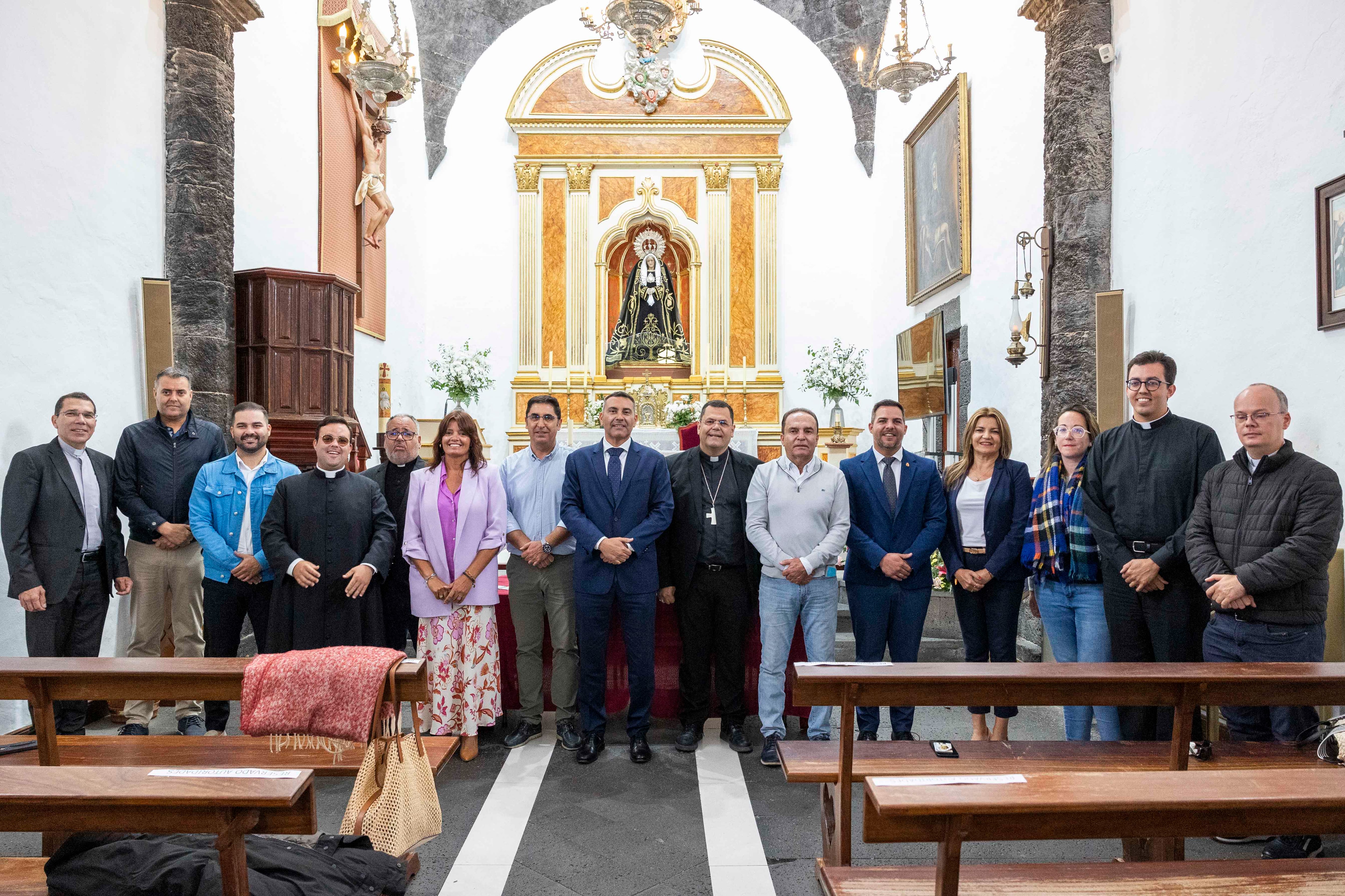 Presentación de la bajada de la Virgen de los Dolores a Arrecife.