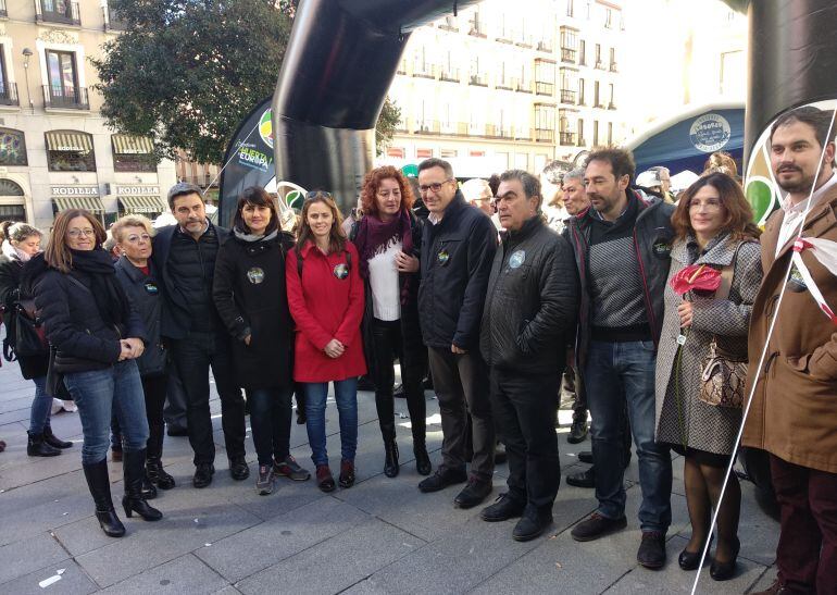 La delegación socialista presente en Madrid.