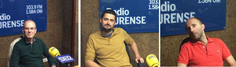 Vázquez Barquero (PSdeG), Martiño Vázquez (OeC) y Gonzalo Jácome (DO)