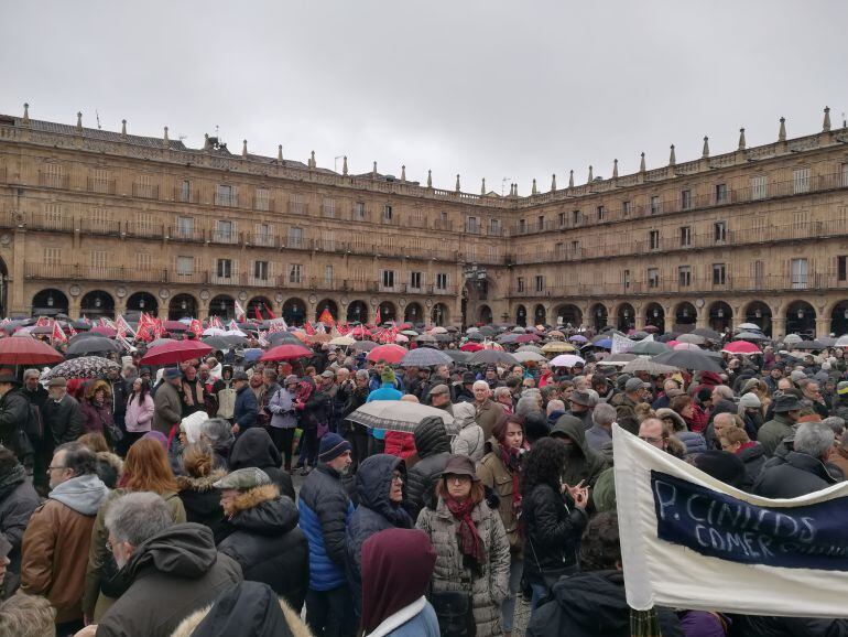 Imagen de una manifestación de pensionistas en Salamanca.