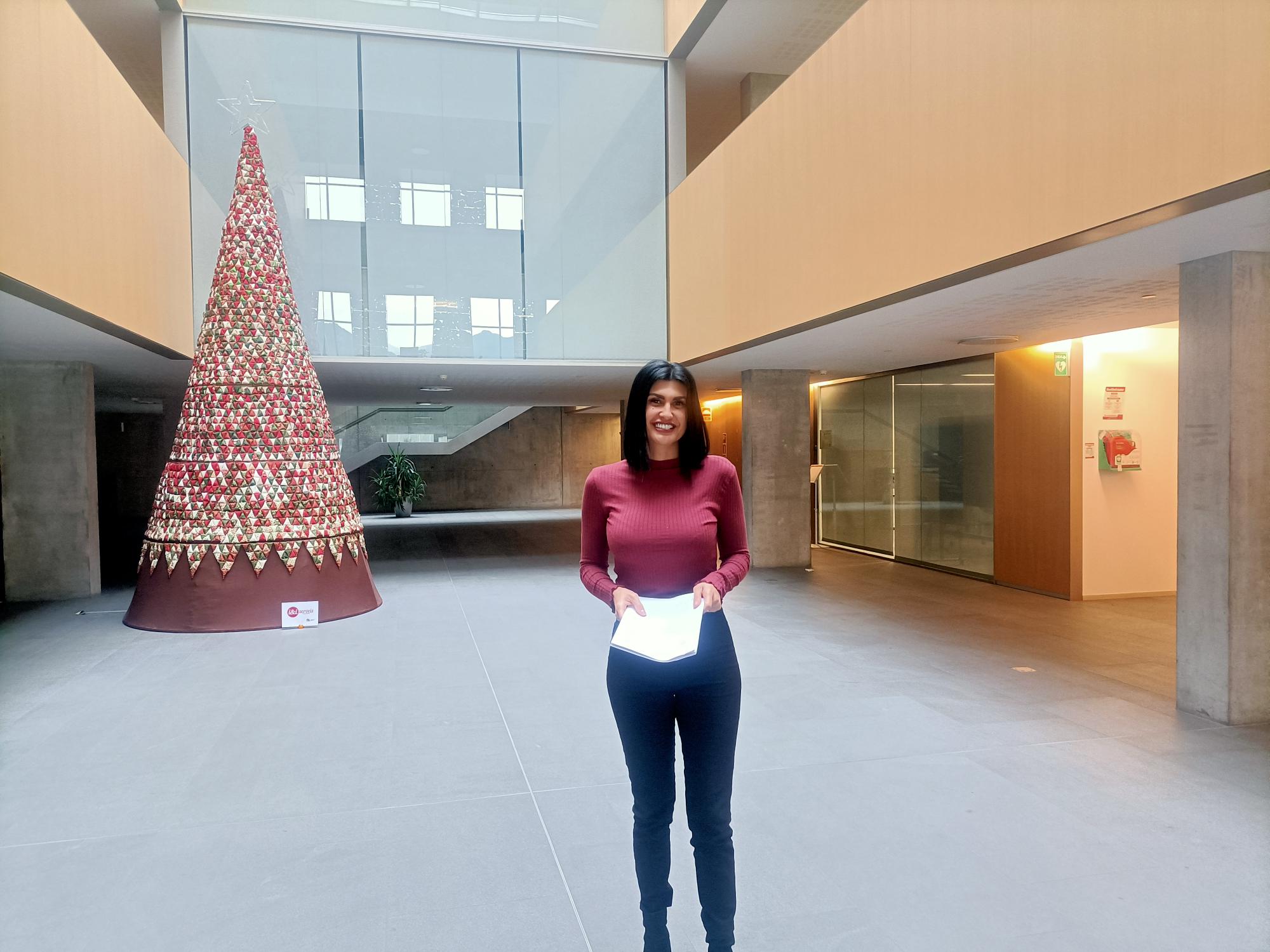 La consellera general no adscrita Carine Montaner al vestíbul del Consell General.