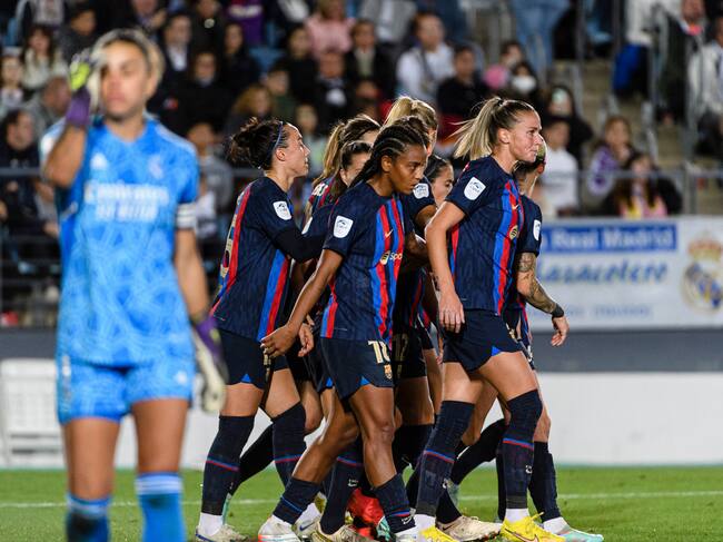 Misa Rodríguez se lamenta ante uno de los tantos del FC Barcelona.