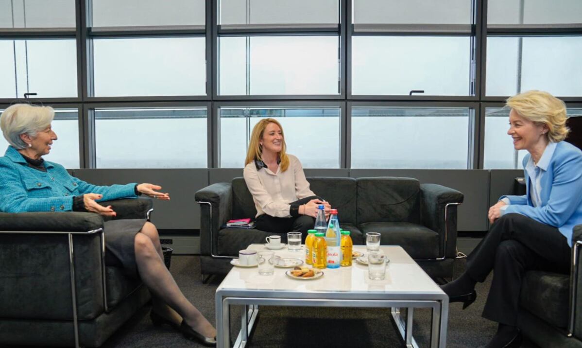 Ursula Von der Leyen, Roberta Metsola y Christine Lagarde