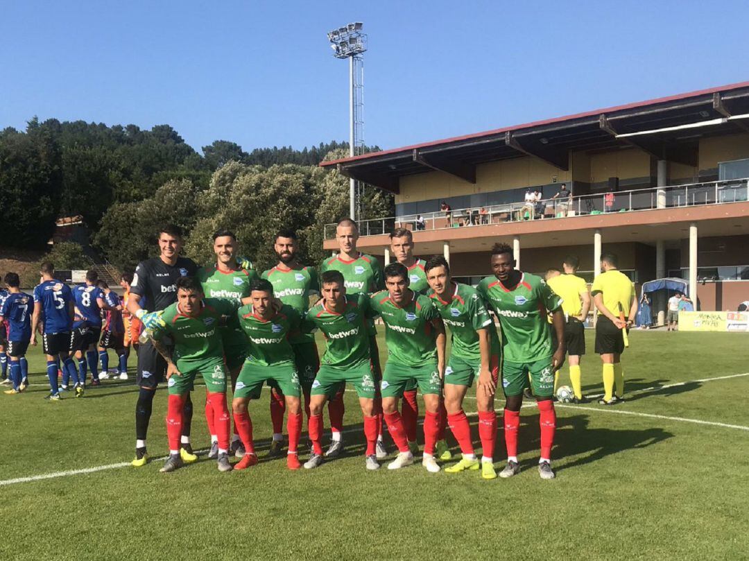 Imagen de la primera alineación titular en la pretemporada del Alavés.