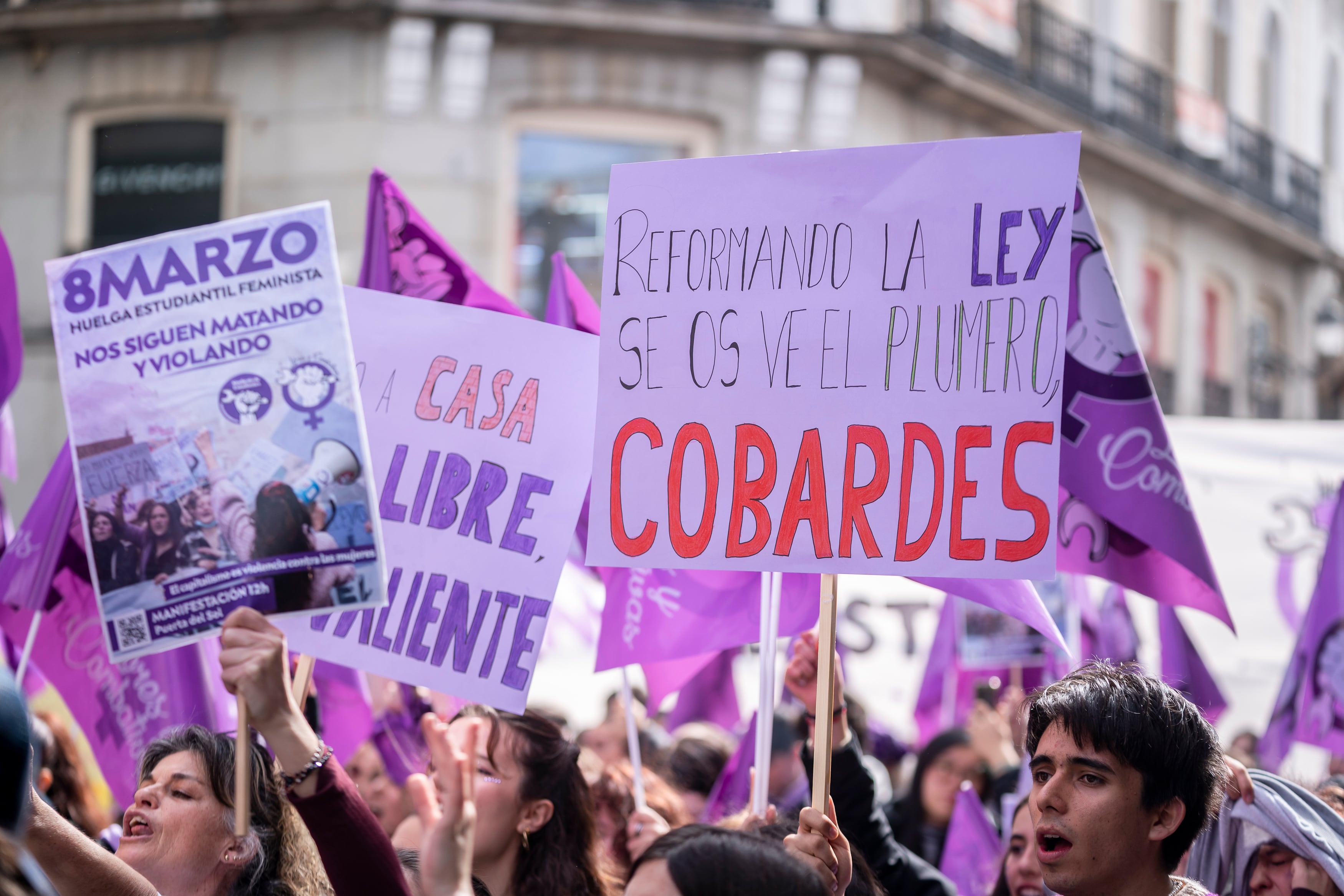 Marcha feminista de estudiantes en Madrid. (Photo By A. Perez Meca/Europa Press via Getty Images)