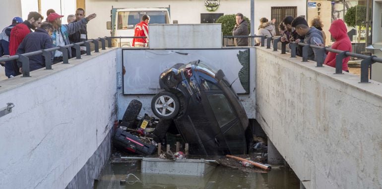 Daños producidos por las lluvias torrenciales en Los Alcázares.