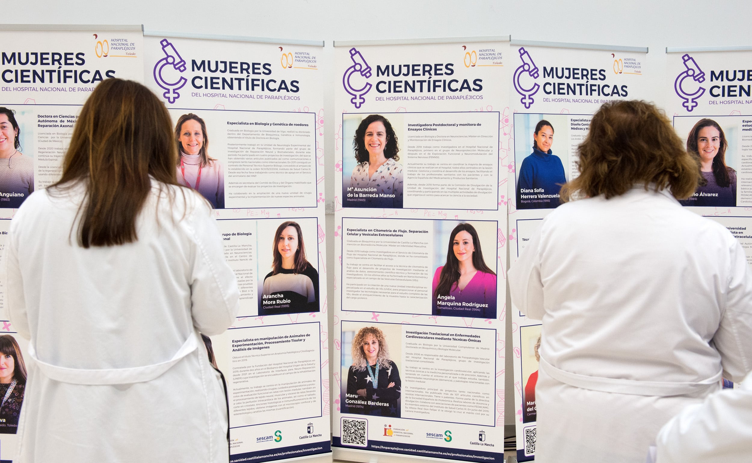 El Hospital Nacional de Parapléjicos ha inaugurado una exposición con las mujeres científicas que desarrollan su labor en dicho hospital