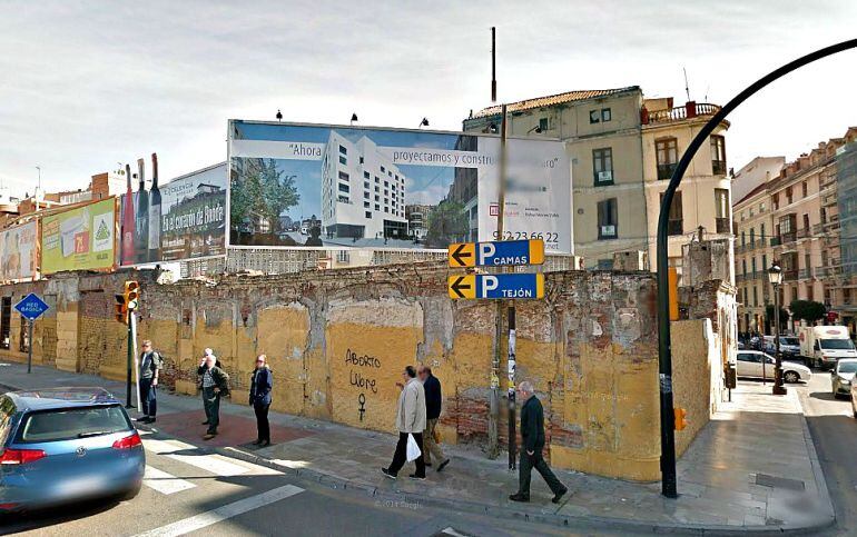 Parcela donde se proyecta el hotel de Moneo, en Hoyo Esparteros