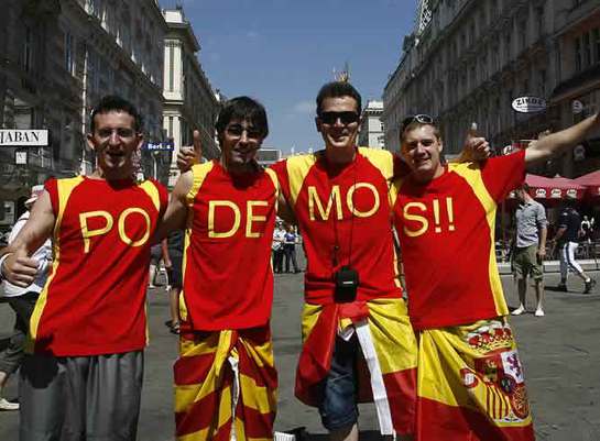 16.000 españoles están en el estadio Ernst-Happel apoyando a la selección española