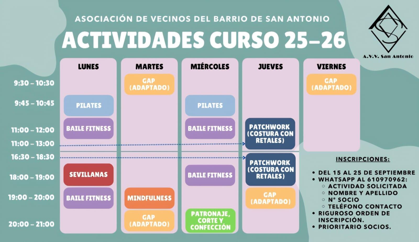 Actividades para este año de la Asociación de Vecinos del Barrio de San Antonio