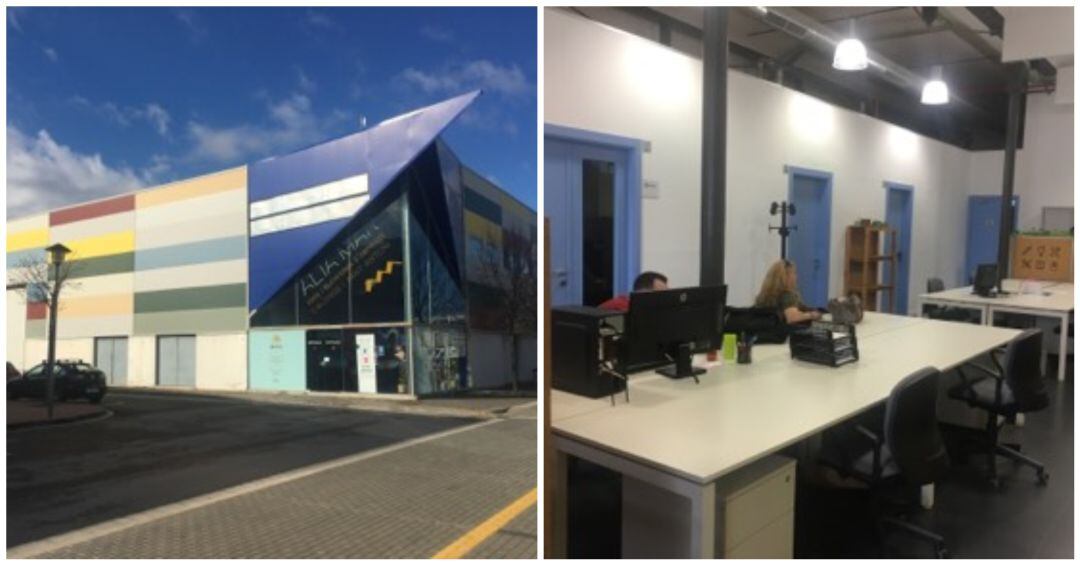 Façana de l'edifici Alta Mar de Sant Antoni de Calonge i interior del viver de Salt