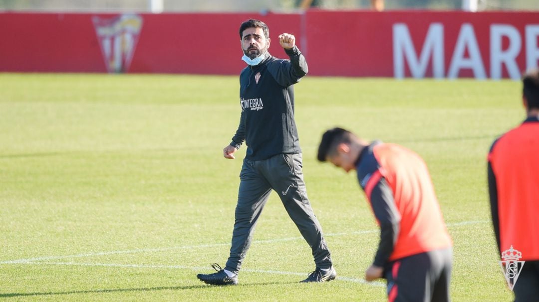 David Gallego durante un entrenamiento. 