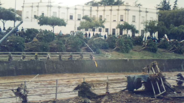 Efectos de la riada en las orillas